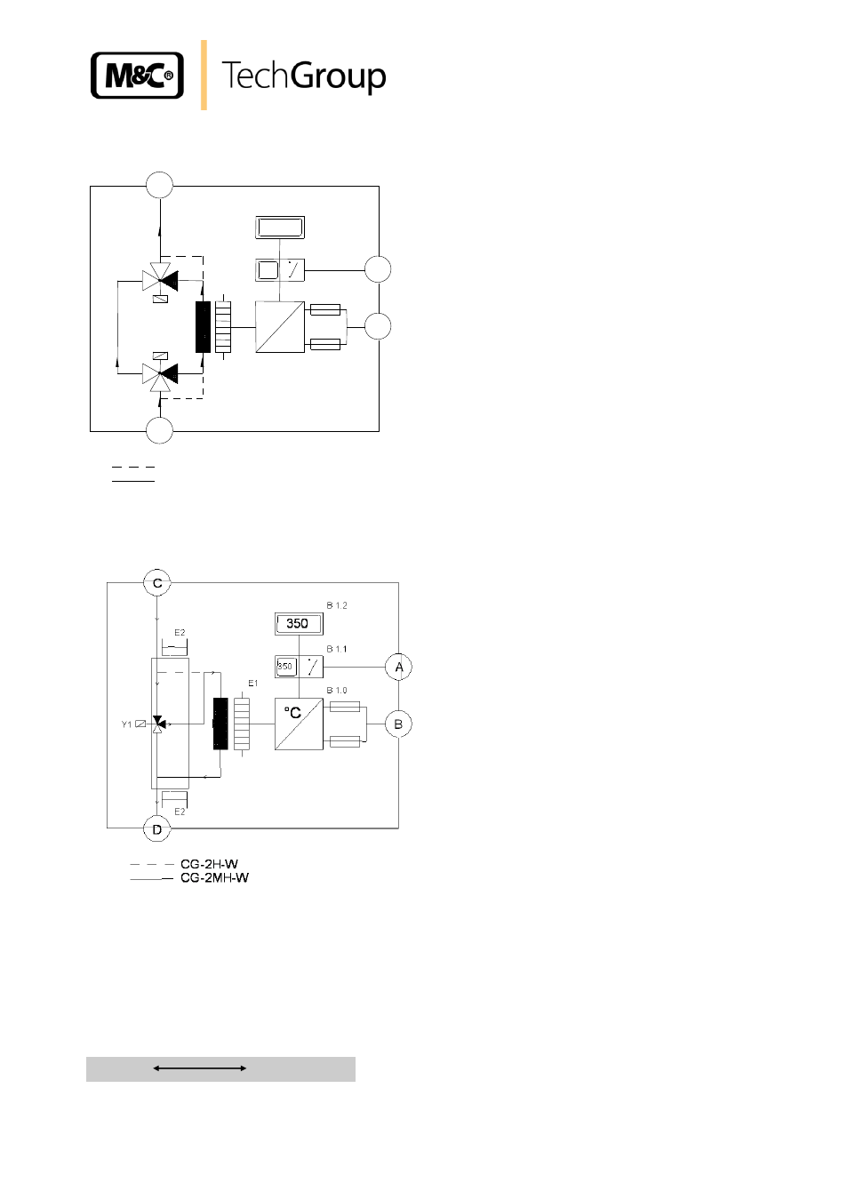 Operating principle of the conversion, Figure 1, Functional diagram of cg-2 and cg-2m | Figure 2, Functional diagram cg-2h-w and cg-2mh-w, 8operating principle of the conversion | M&C TechGroup CG-2H-W_-2MH-W Operator's manual User Manual | Page 9 / 32