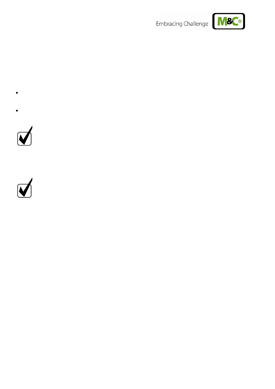 Receipt of marchendise and storage, Installation instructions | M&C TechGroup CSS-M Operator's manual User Manual | Page 10 / 25