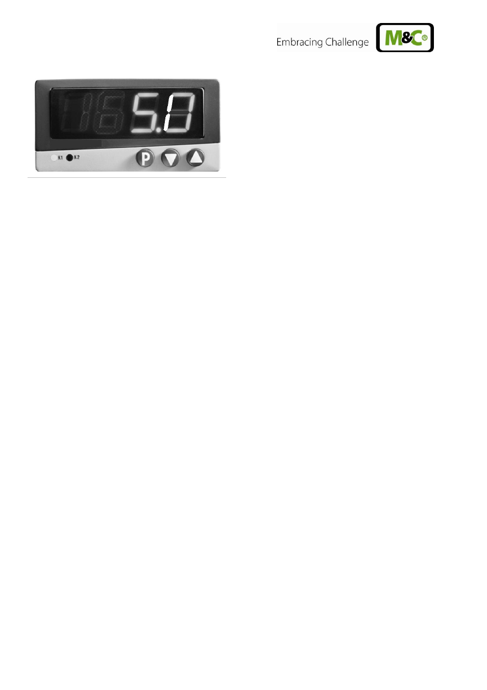 Changing the set value, Figure 9, Front view of the temperature regulator | M&C TechGroup CSS-M Operator's manual User Manual | Page 20 / 25