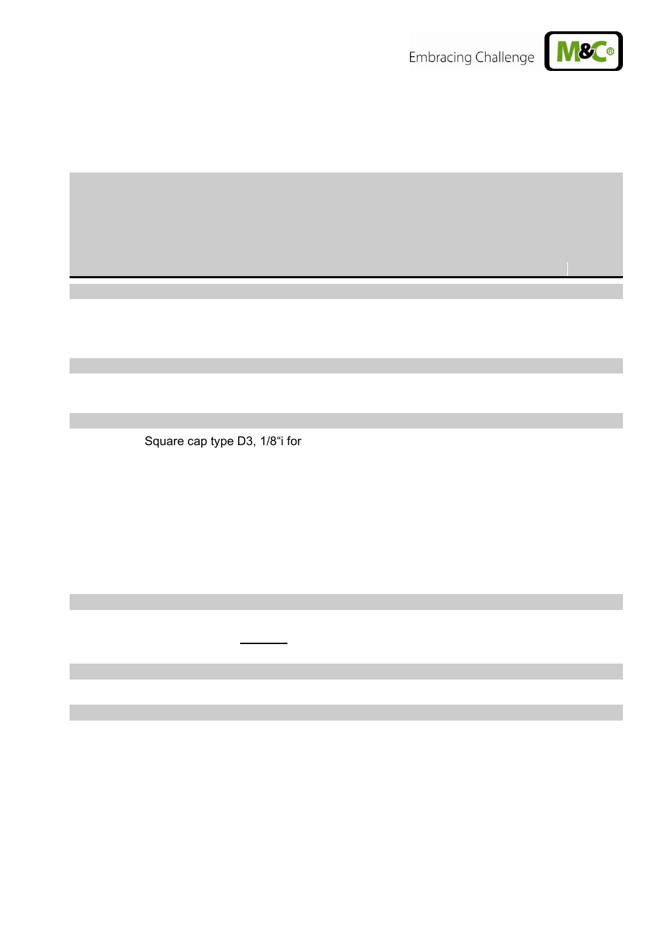 Spare part list, Portable gas conditioning unit version css-m | M&C TechGroup CSS-M Operator's manual User Manual | Page 23 / 25