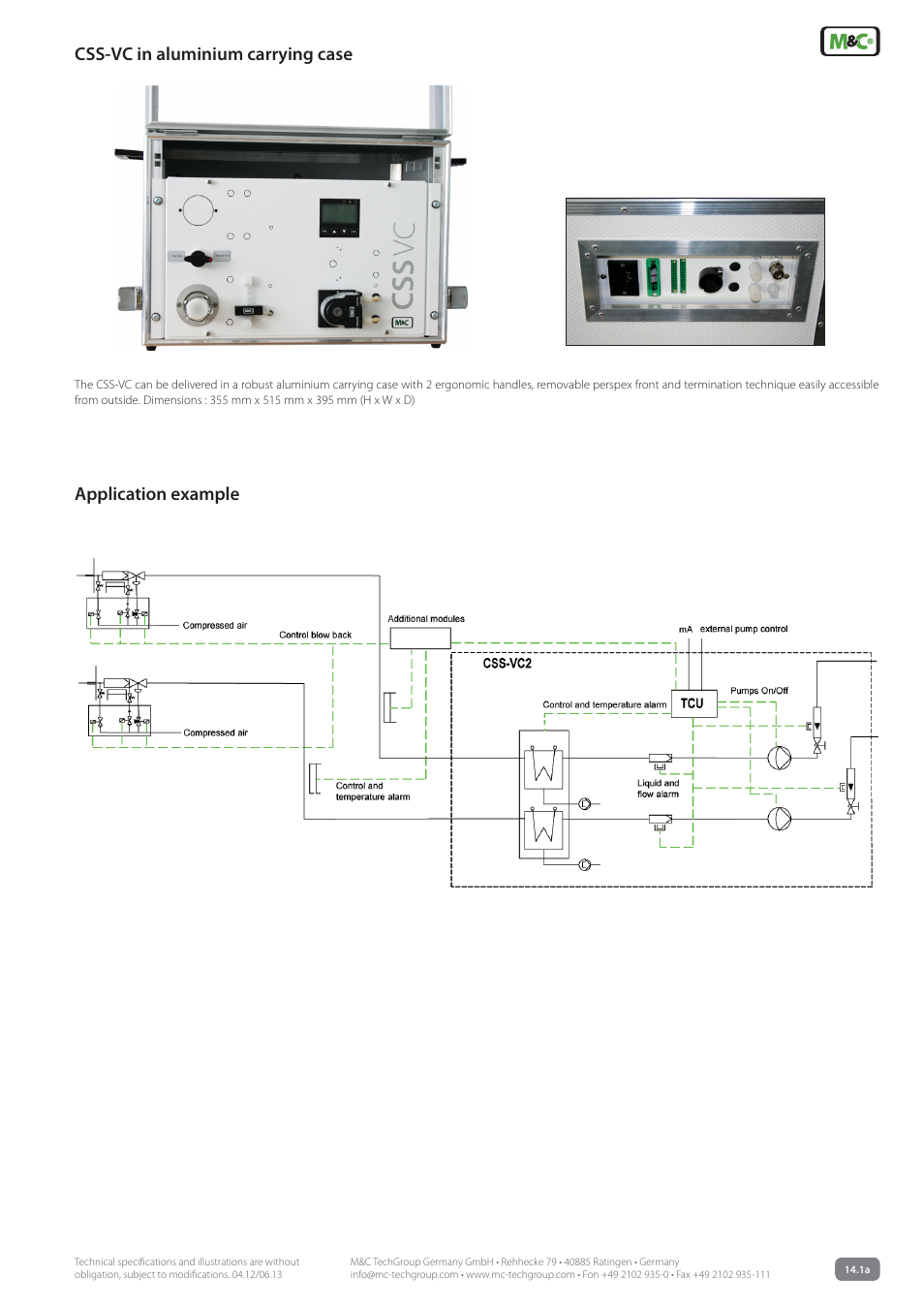 Application example, Css-vc in aluminium carrying case | M&C TechGroup CSS-VC2 Data sheet User Manual | Page 5 / 5