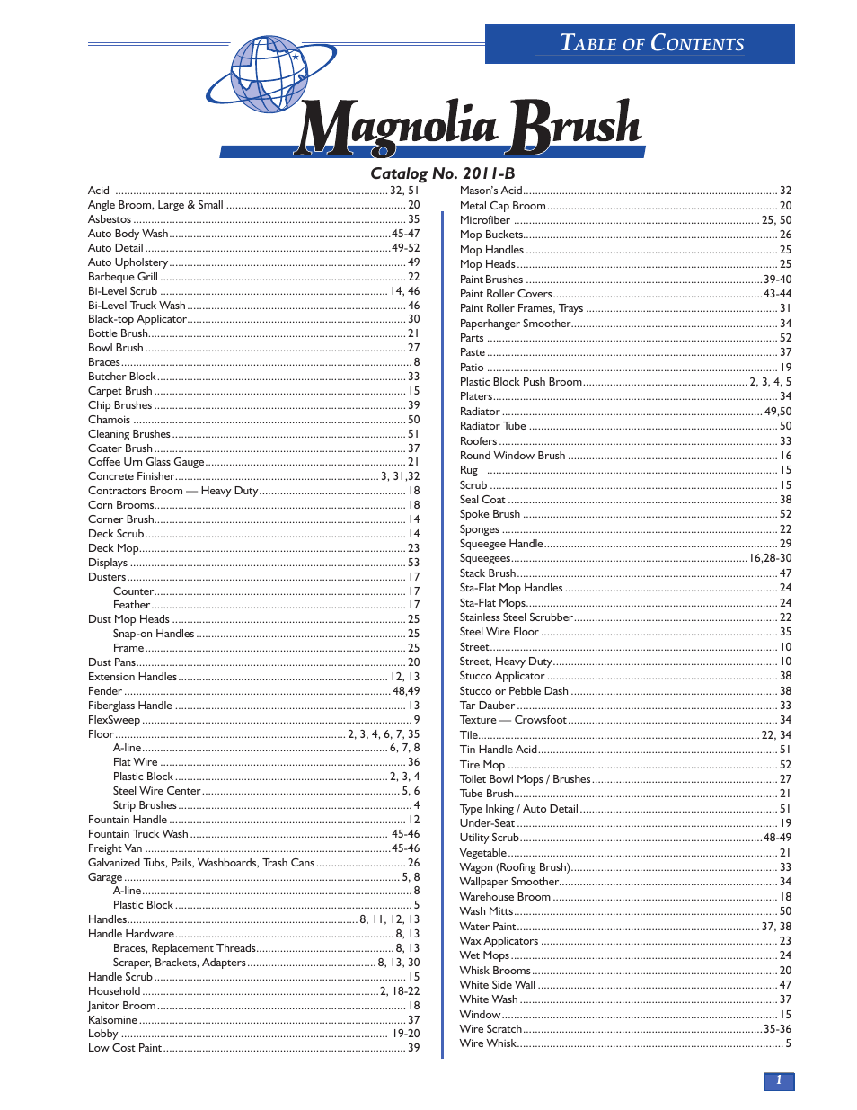 Magnolia Brush Catalog User Manual | 56 pages