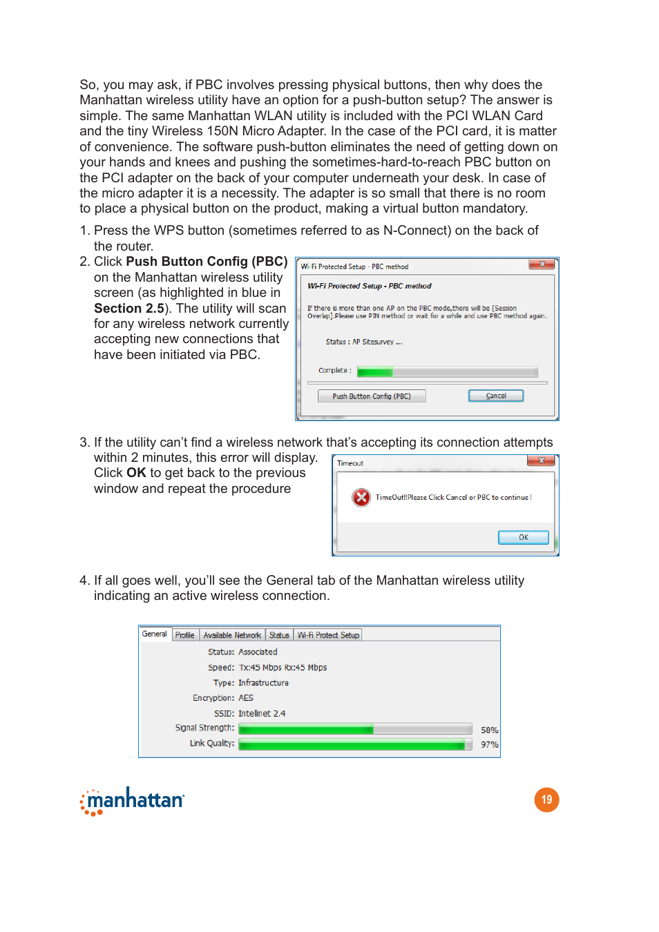 Manhattan 525534 Range+ 300N Adapter - Quick Install (Multi) User Manual | Page 19 / 26