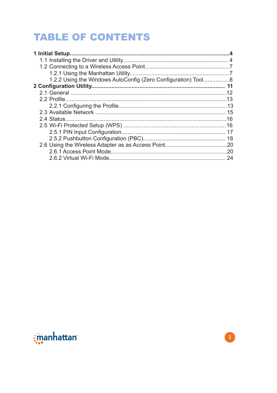 Manhattan 525534 Range+ 300N Adapter - Quick Install (Multi) User Manual | Page 3 / 26