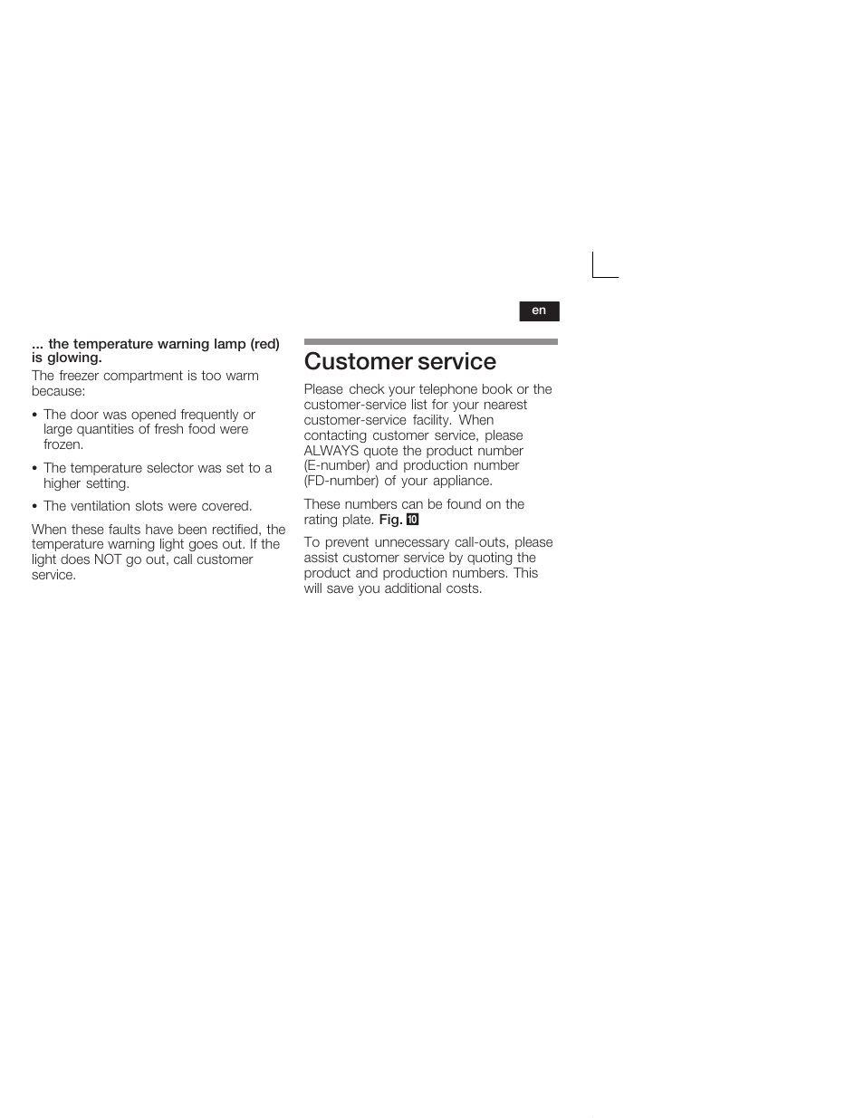 Customer service | Siemens GU 15 DA 55 User Manual | Page 25 / 65
