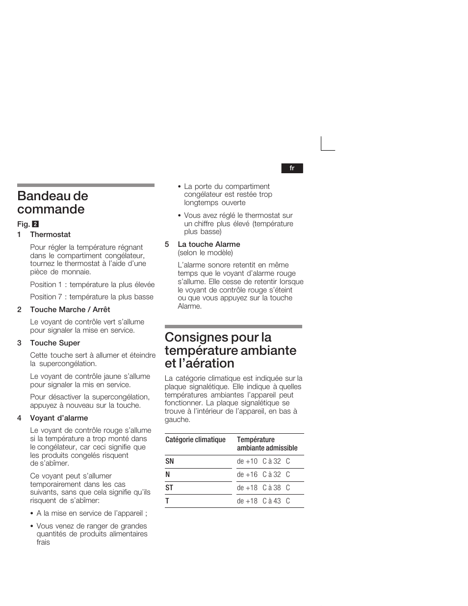 Bandeau de commande | Siemens GU 15 DA 55 User Manual | Page 29 / 65