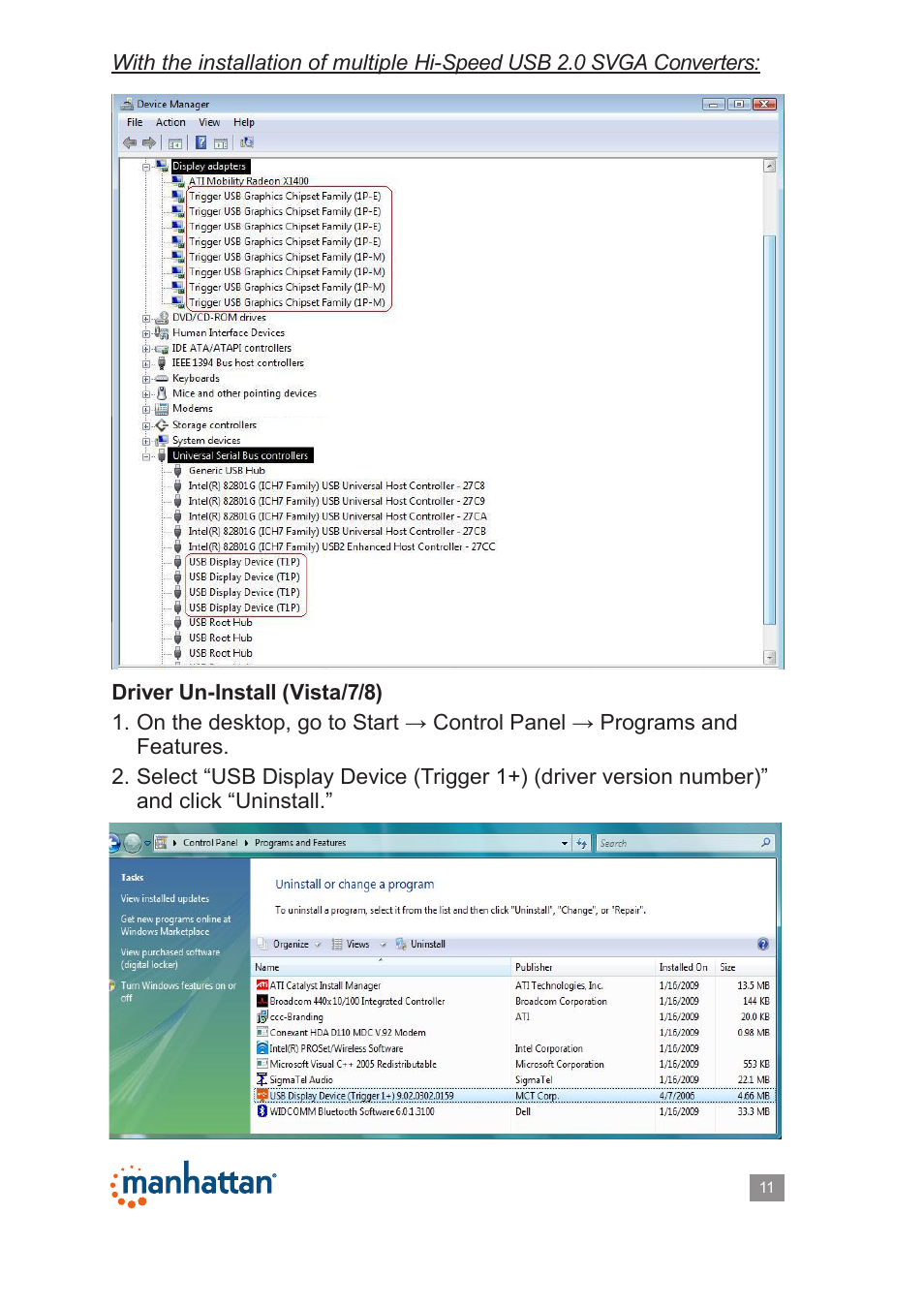 Manhattan 179225 Hi-Speed USB 2.0 SVGA Converter - Manual User Manual | Page 11 / 20