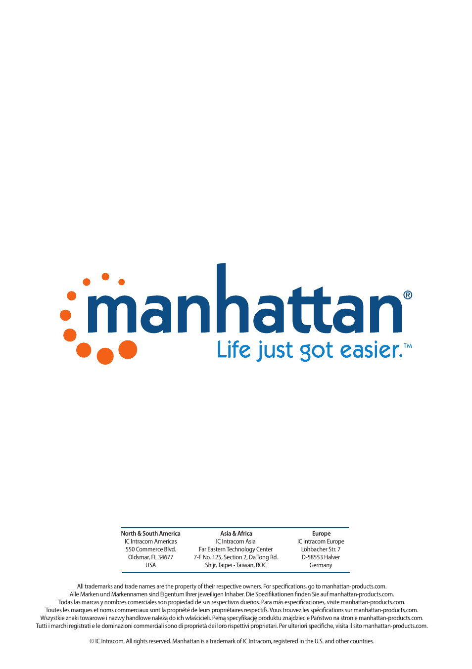 Manhattan 178136 Flyte Wireless Headset - Quick Install (Multi) User Manual | Page 16 / 16