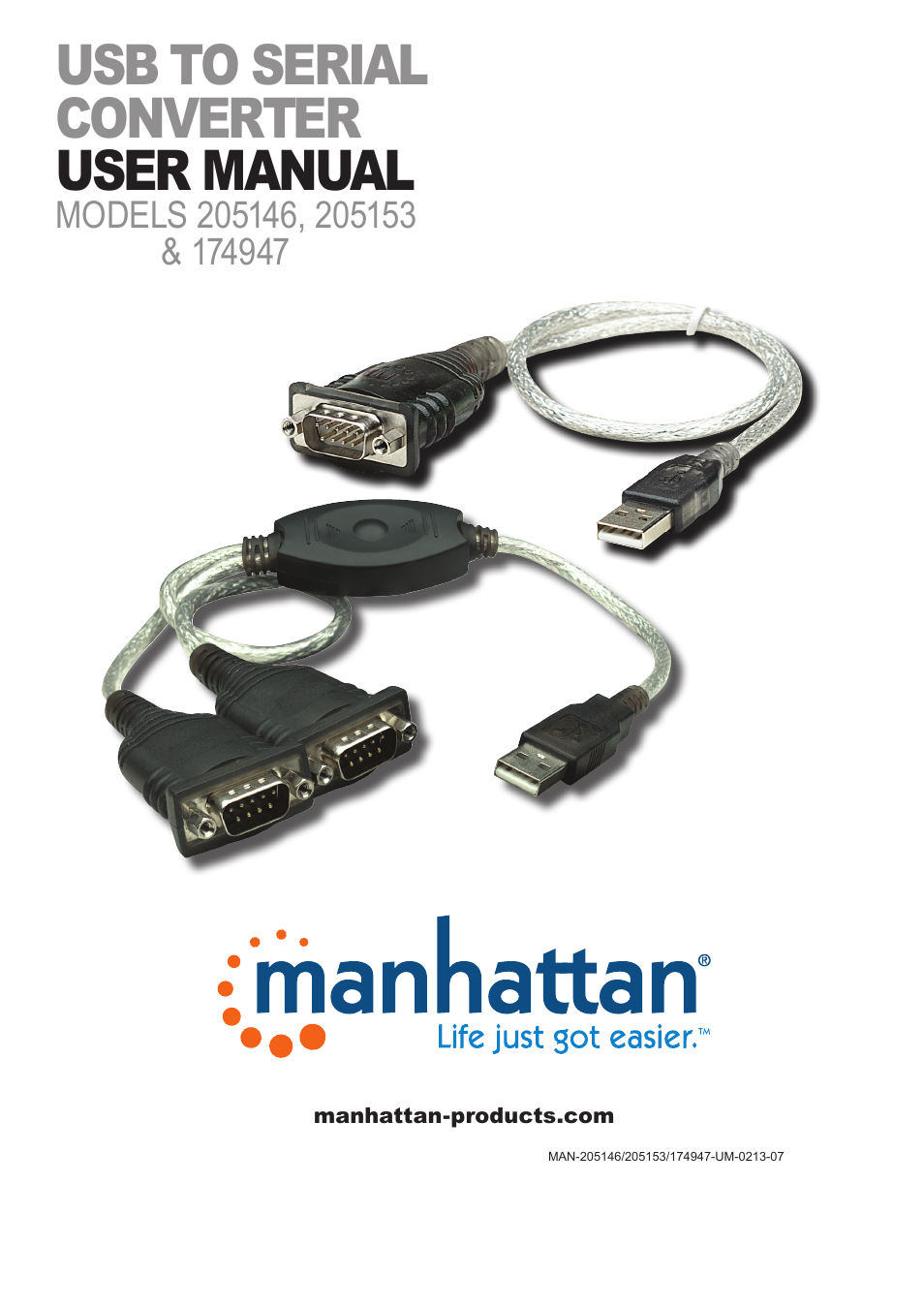 Manhattan 205146 USB to Serial Converter - Manual User Manual | 8 pages