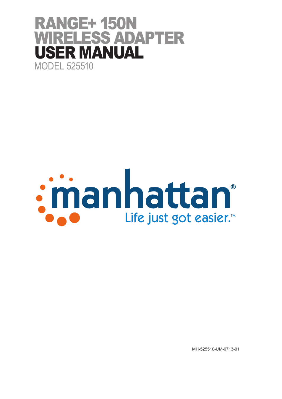 Manhattan 525510 Range+ 150N Wireless Adapter - Manual User Manual | 40 pages
