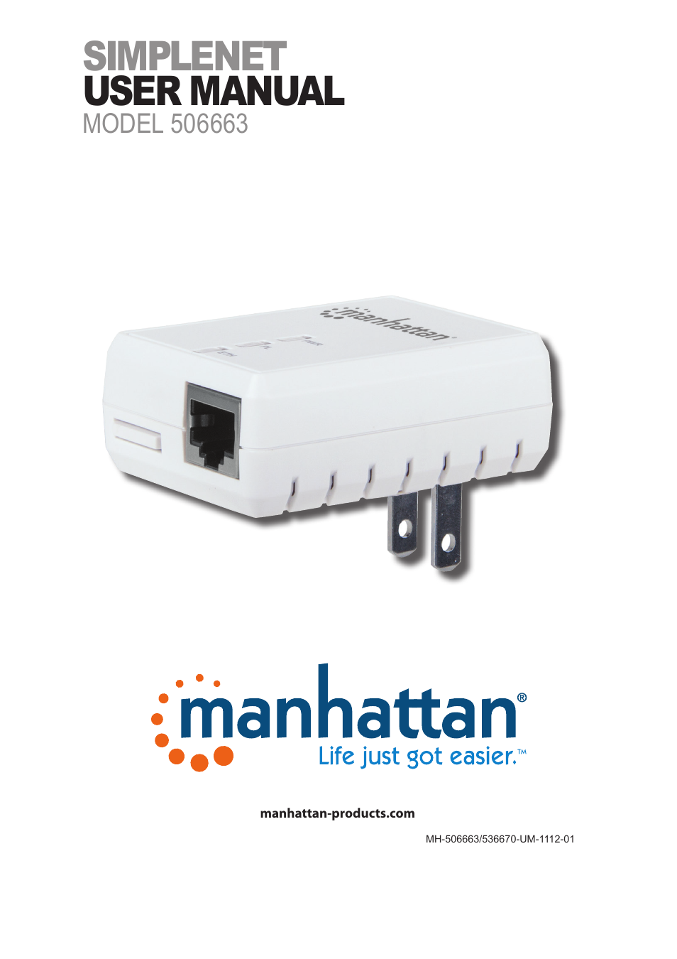 Manhattan 506663 SimpleNet - Manual User Manual | 12 pages