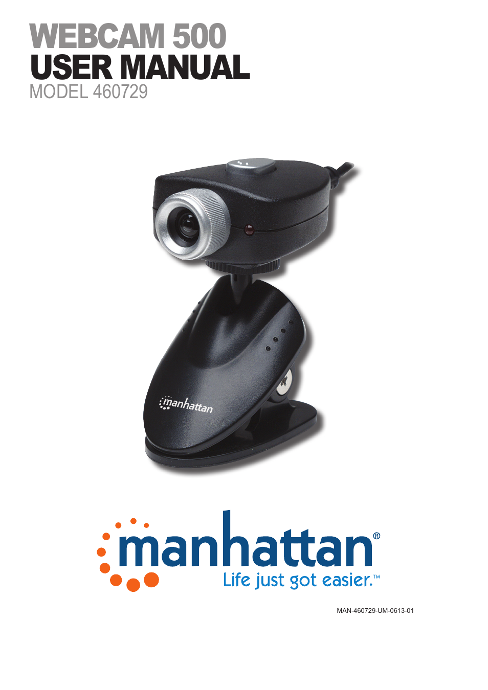 Manhattan 460729 Webcam 500 - Manual User Manual | 8 pages