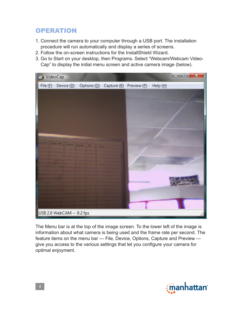 Manhattan 460729 Webcam 500 - Manual User Manual | Page 4 / 8