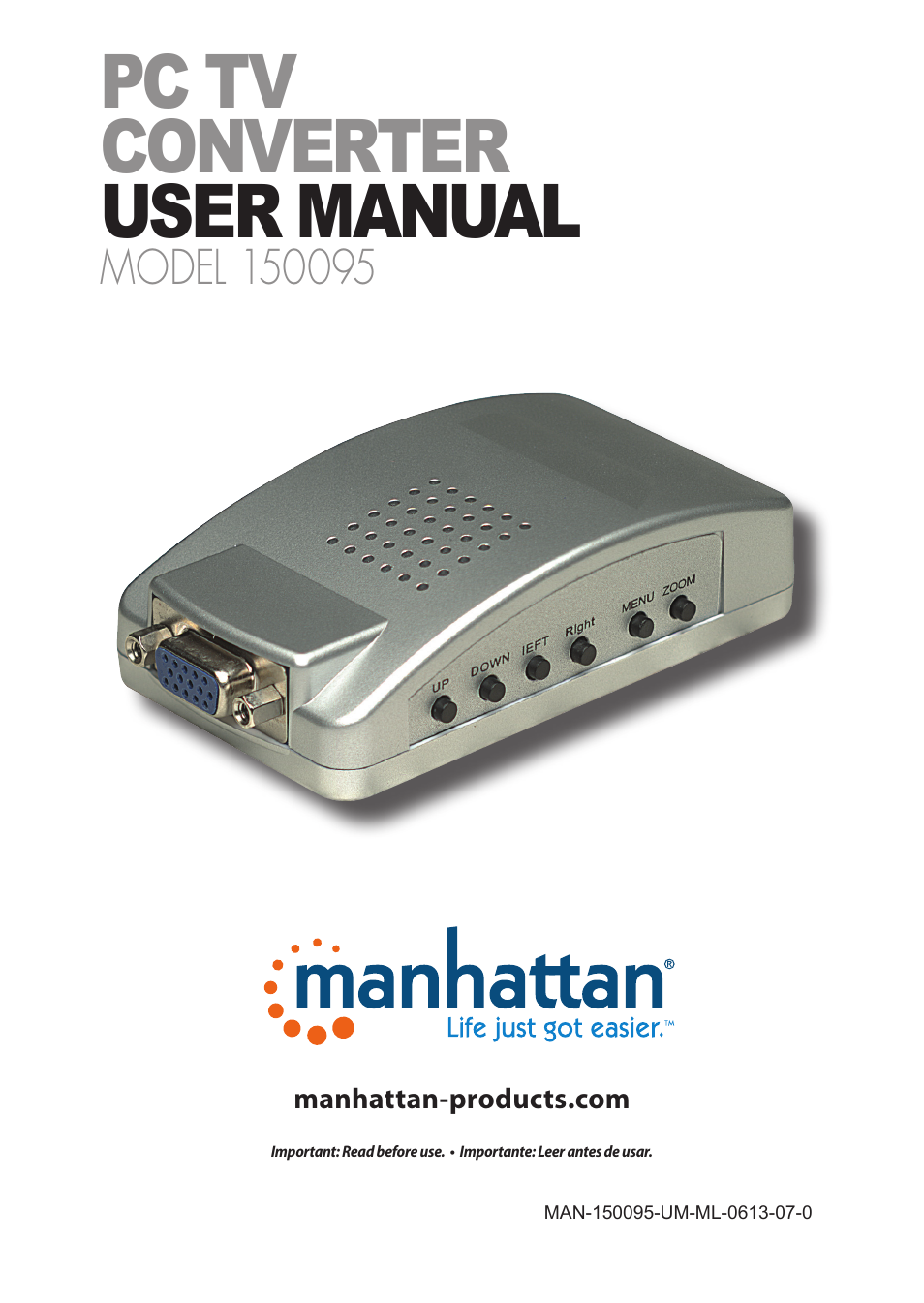 Manhattan 150095 PC TV Converter - Manual (Multi) User Manual | 12 pages