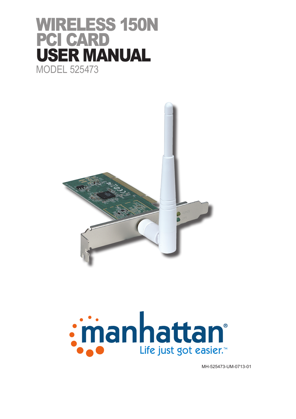 Manhattan 525473 Wireless 150N PCI Card - Manual User Manual | 40 pages