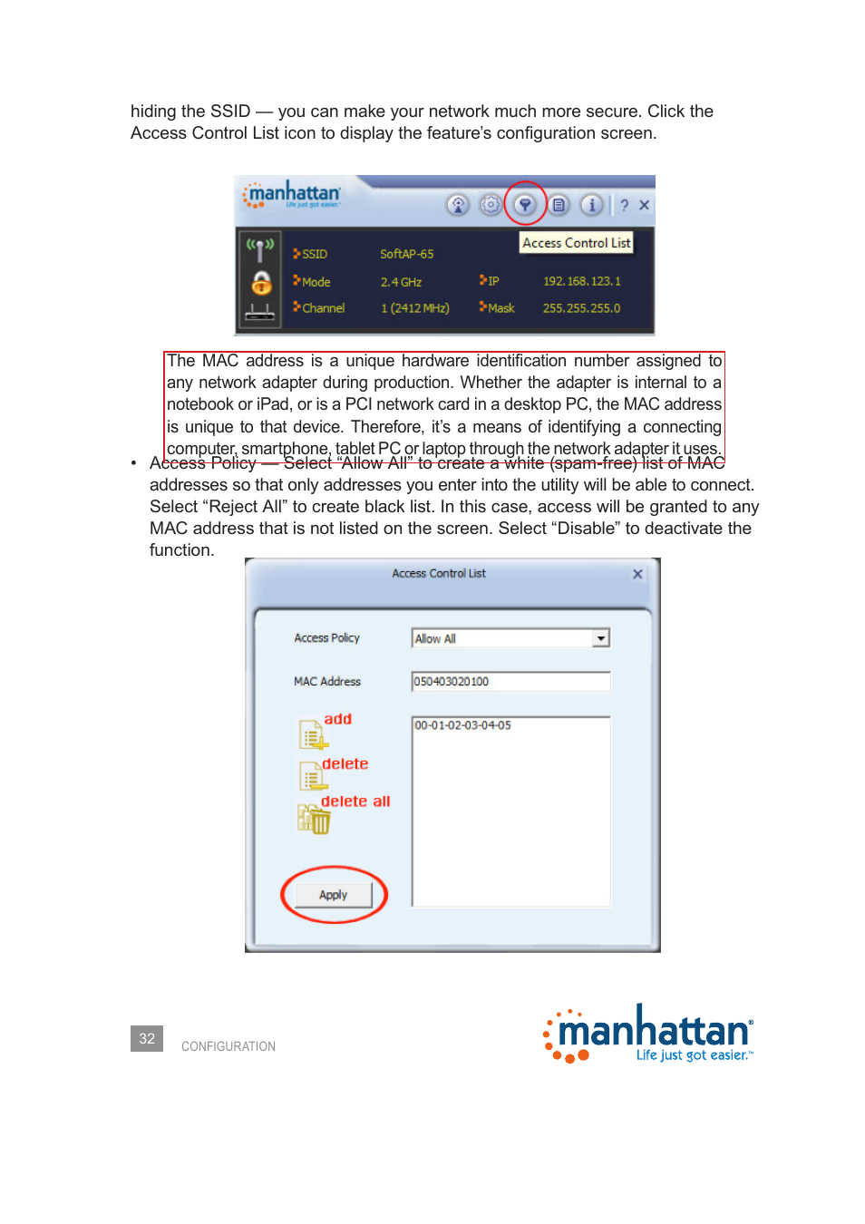 Manhattan 525473 Wireless 150N PCI Card - Manual User Manual | Page 32 / 40