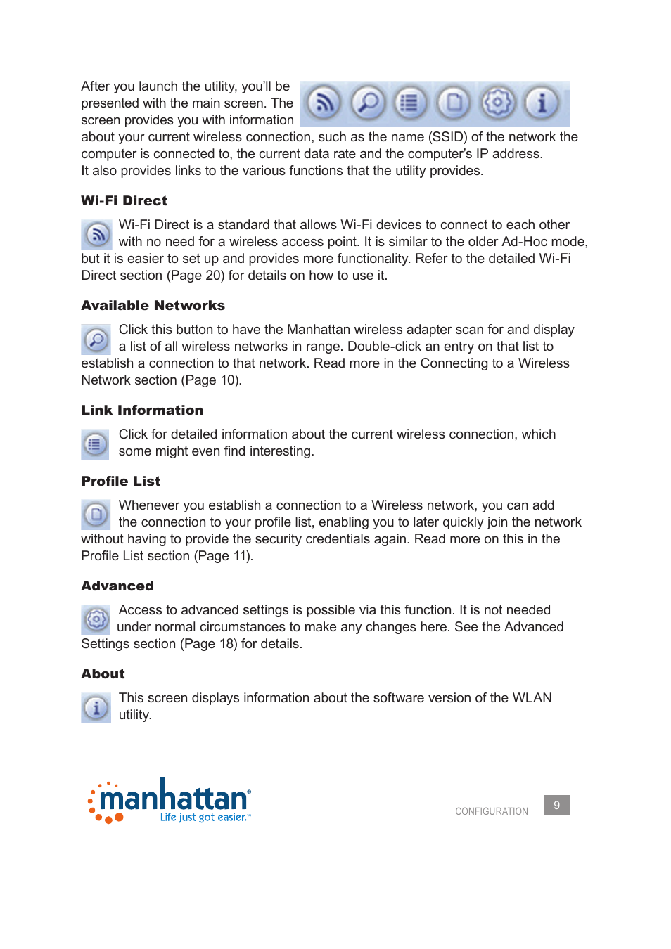 Manhattan 525473 Wireless 150N PCI Card - Manual User Manual | Page 9 / 40
