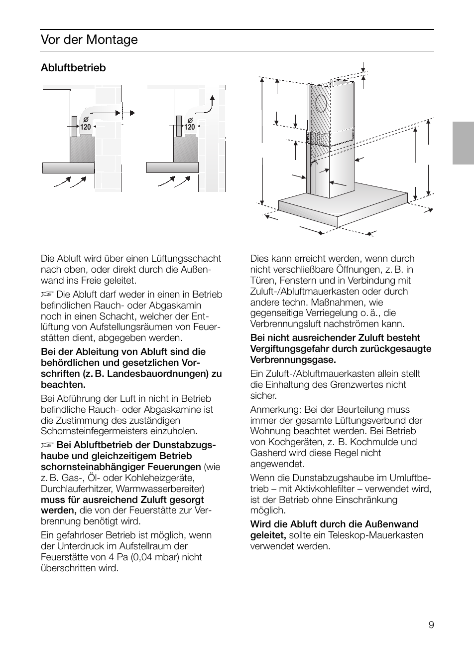 Vor der montage | Siemens LC 46412 User Manual | Page 9 / 80