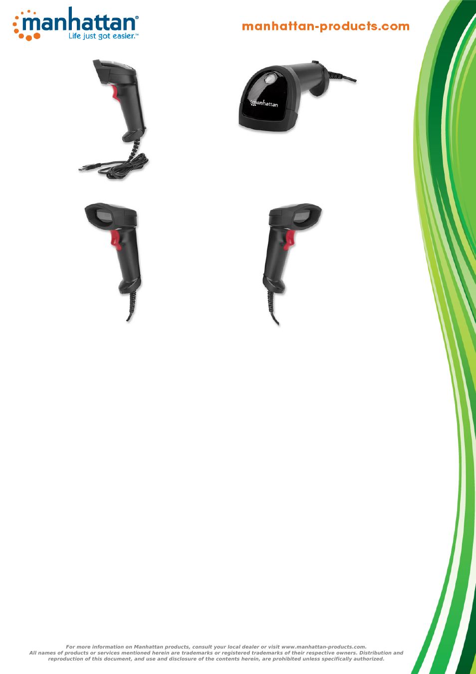 Manhattan 178211 Laser Barcode Scanner - Datasheet User Manual | Page 3 / 3