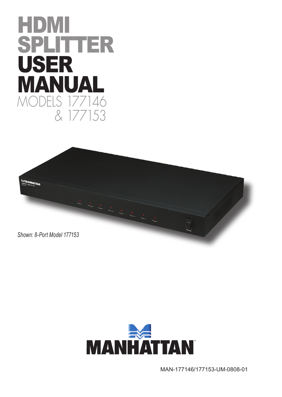 Manhattan 177146 HDMI Splitter - Manual User Manual | 4 pages