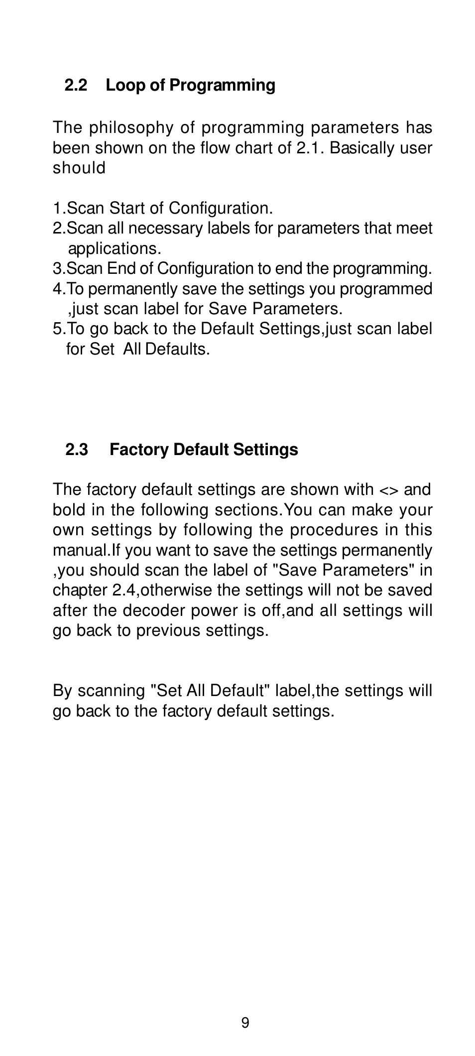 Manhattan 460835 Long Range CCD Barcode Scanner - Programming Menu User Manual | Page 11 / 74