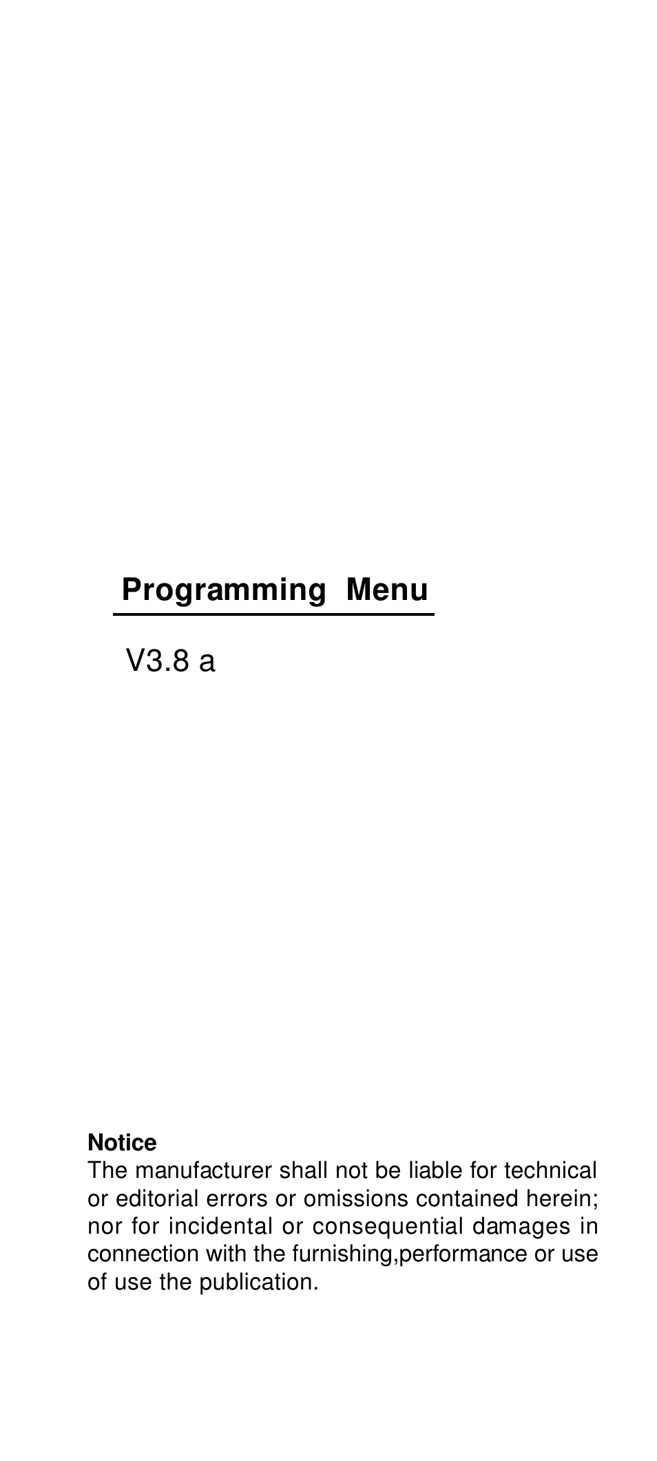 Test-00, Programming menu v3.8 a | Manhattan 460835 Long Range CCD Barcode Scanner - Programming Menu User Manual | Page 2 / 74