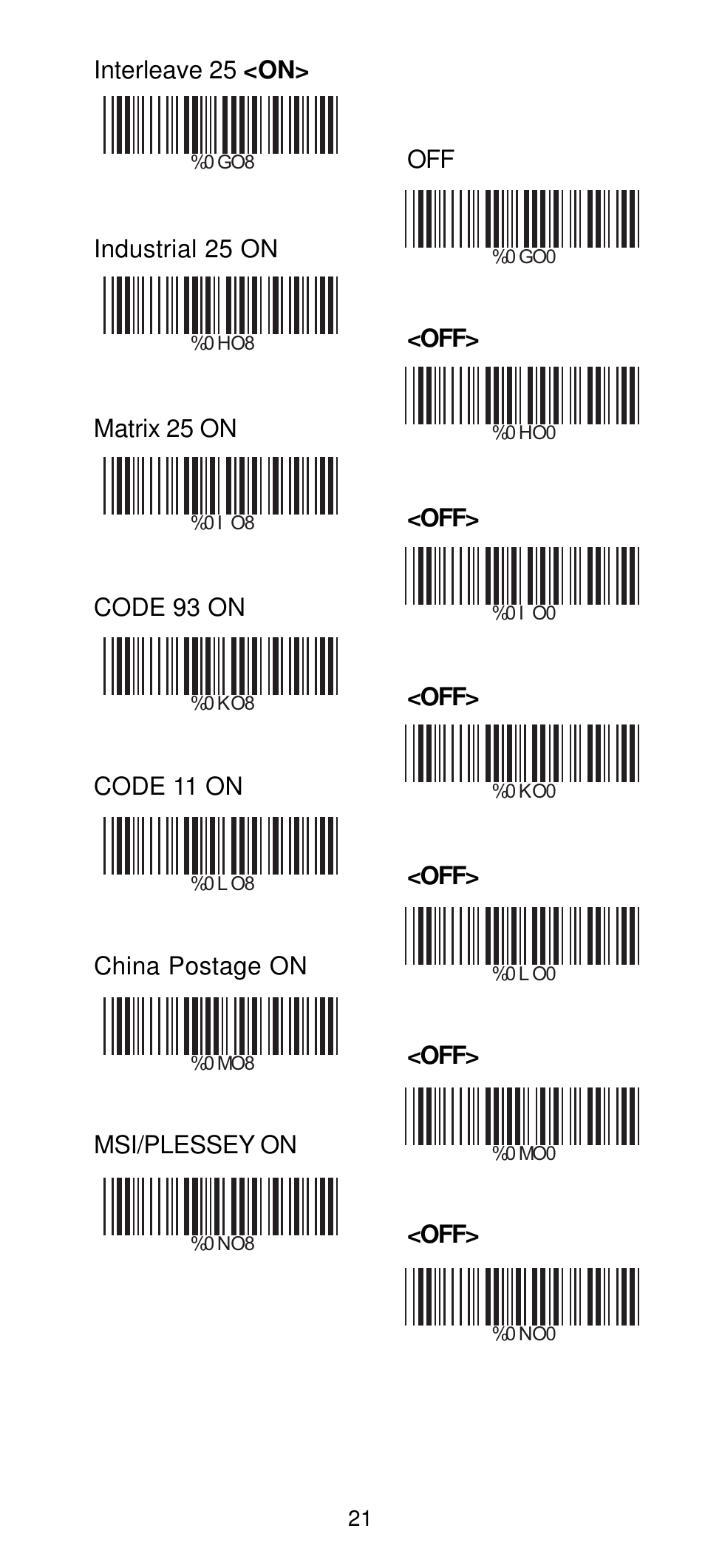 Manhattan 460835 Long Range CCD Barcode Scanner - Programming Menu User Manual | Page 23 / 74