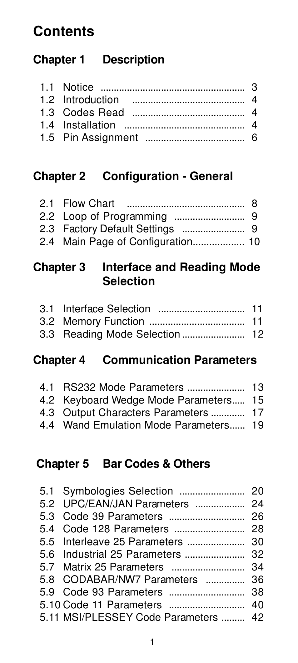 Manhattan 460835 Long Range CCD Barcode Scanner - Programming Menu User Manual | Page 3 / 74