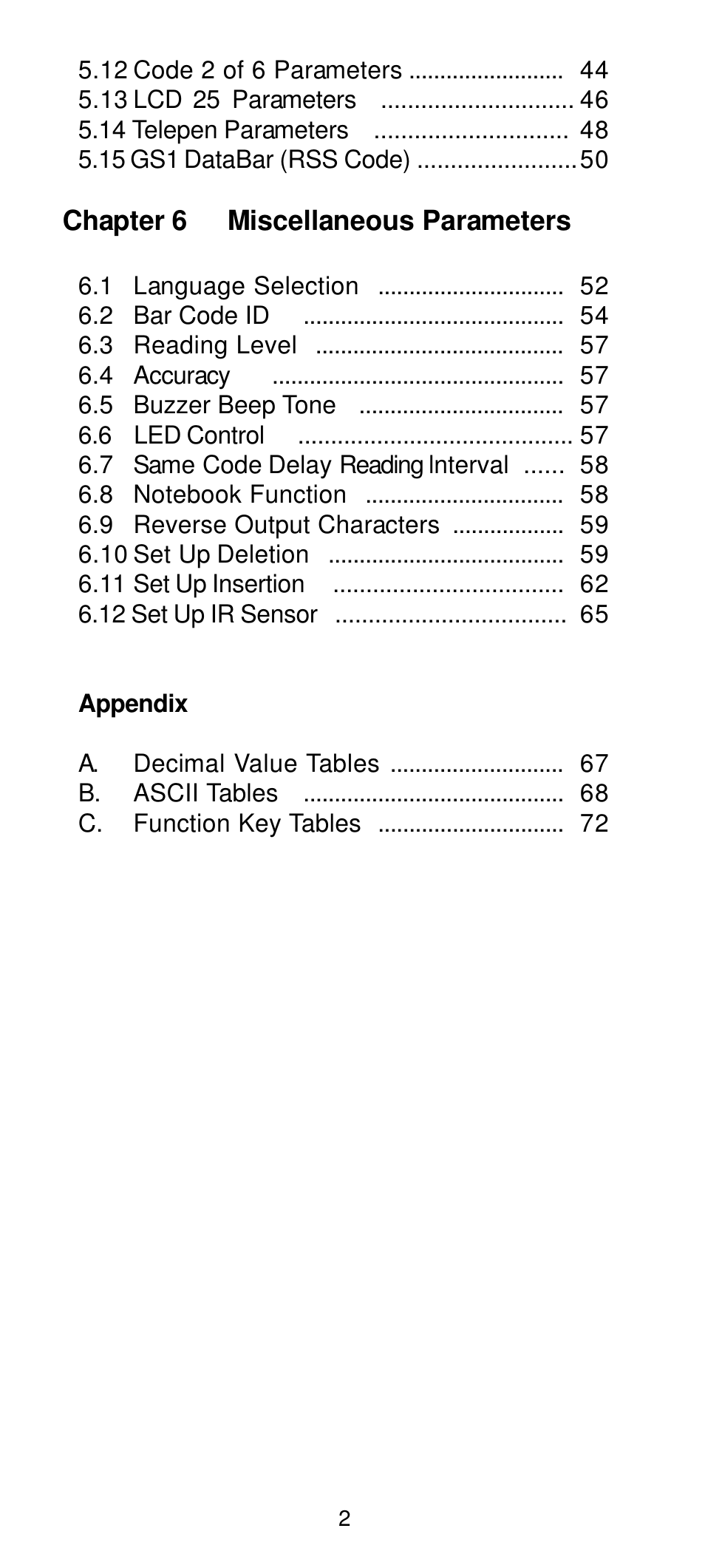 Manhattan 460835 Long Range CCD Barcode Scanner - Programming Menu User Manual | Page 4 / 74