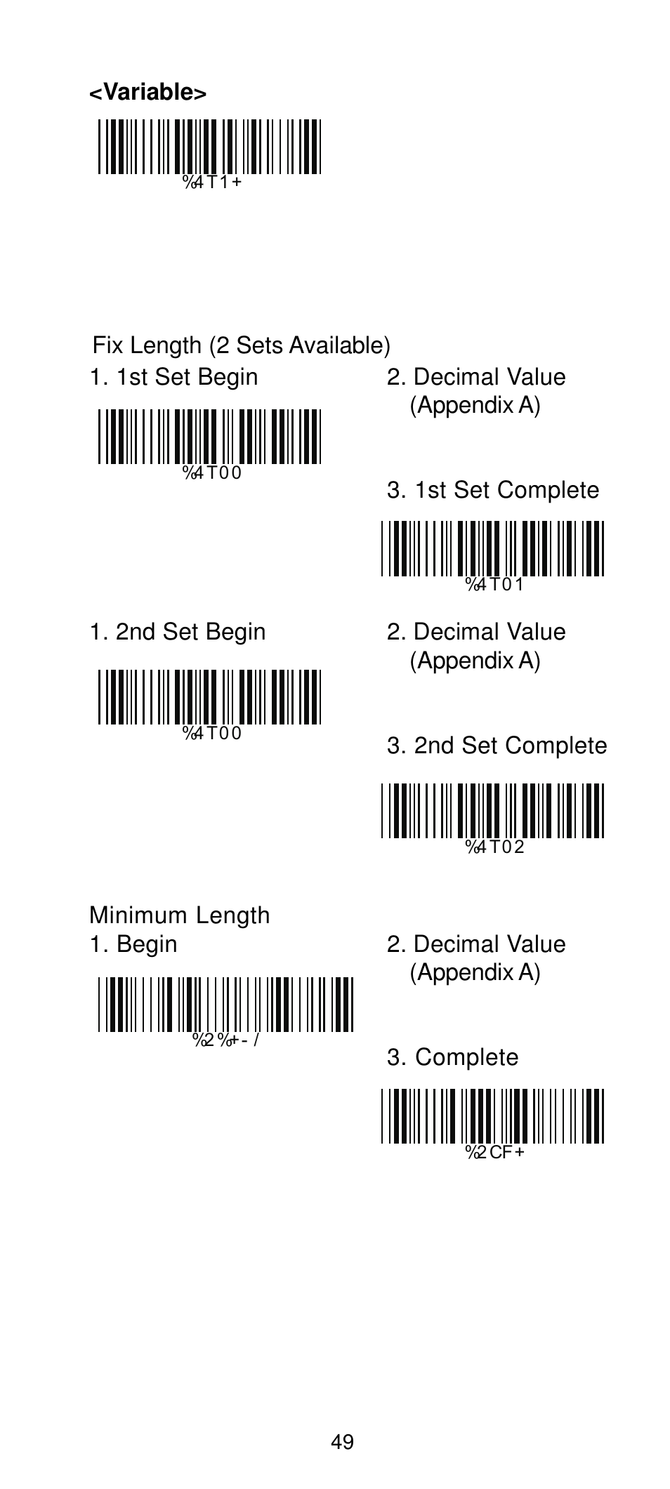 Manhattan 460835 Long Range CCD Barcode Scanner - Programming Menu User Manual | Page 51 / 74