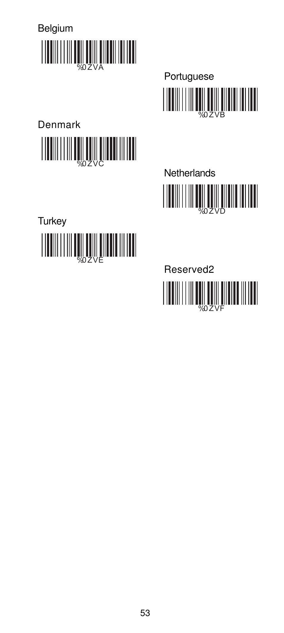 Manhattan 460835 Long Range CCD Barcode Scanner - Programming Menu User Manual | Page 55 / 74