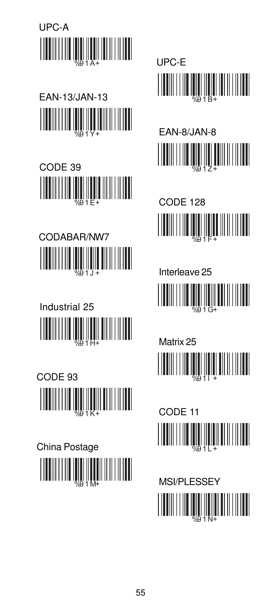 Manhattan 460835 Long Range CCD Barcode Scanner - Programming Menu User Manual | Page 57 / 74