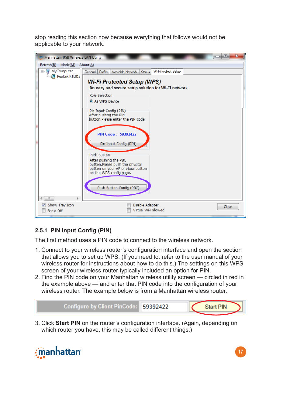 Manhattan 525572 Range+ 1200AC Dual-Band Wireless Adapter - Manual User Manual | Page 17 / 26