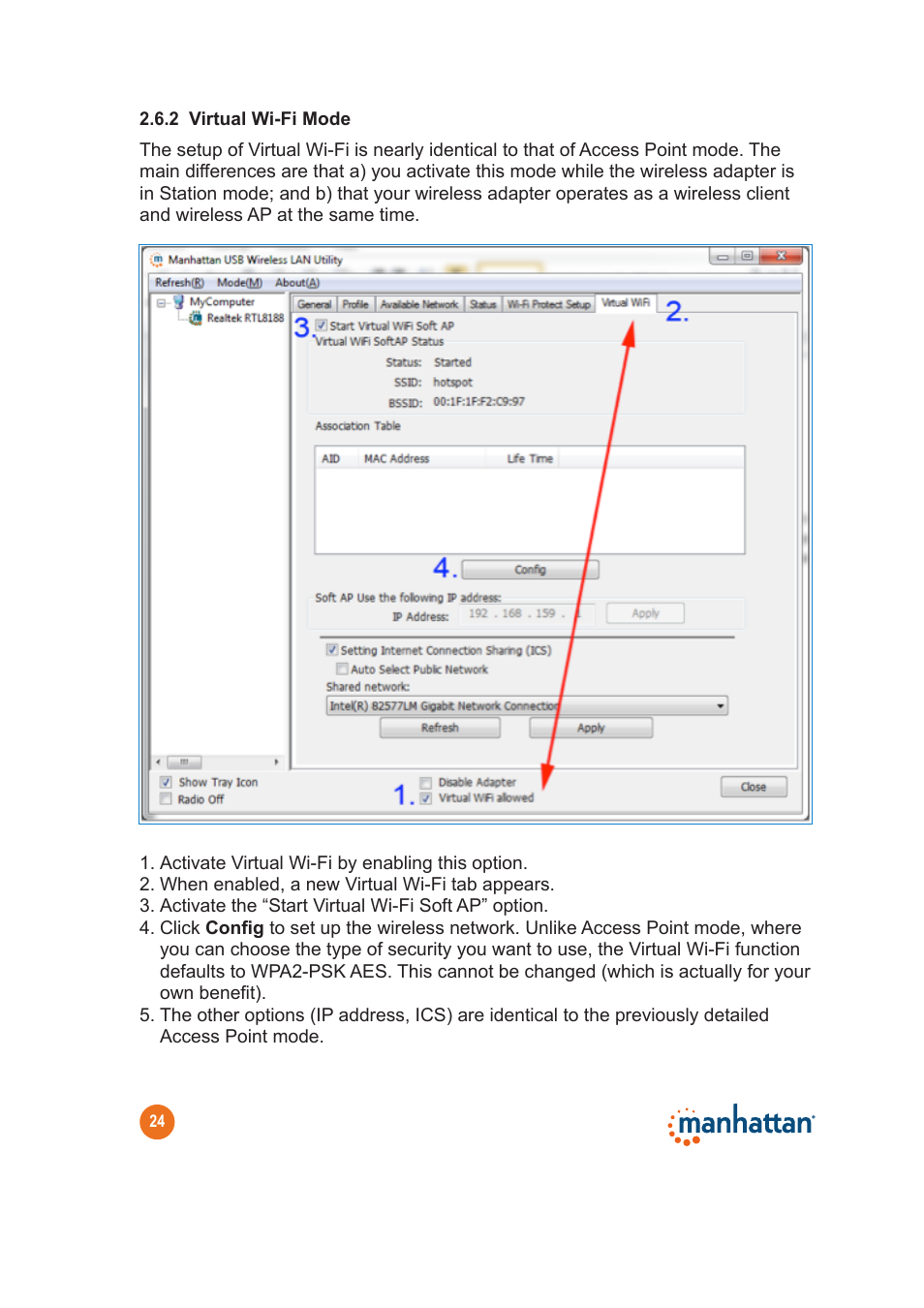Manhattan 525572 Range+ 1200AC Dual-Band Wireless Adapter - Manual User Manual | Page 24 / 26