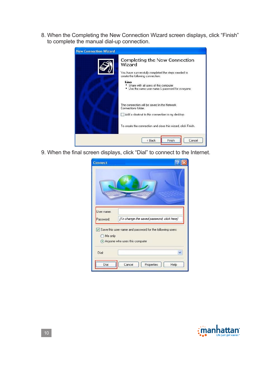 Manhattan 154109 USB Modem - Manual User Manual | Page 10 / 12