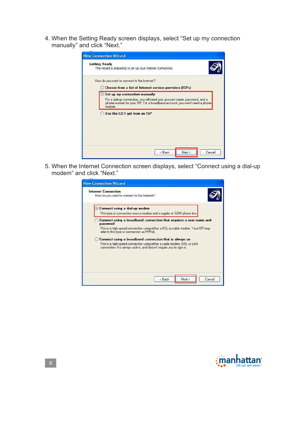 Manhattan 154109 USB Modem - Manual User Manual | Page 8 / 12