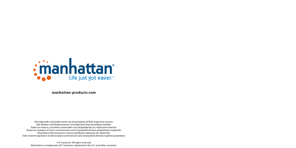 Manhattan 178297 Color Accents - Quick Install (Multi) User Manual | 2 pages