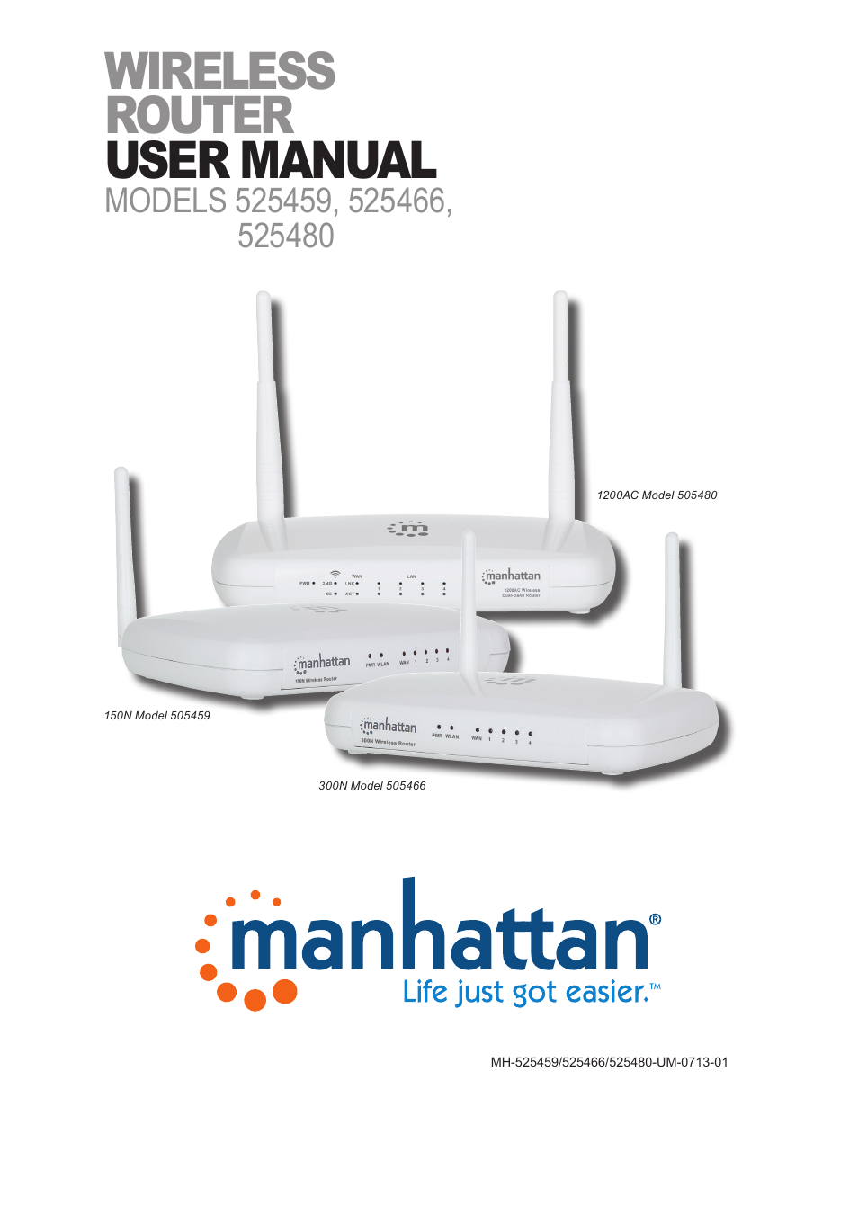 Manhattan 525480 150N Wireless Router - Manual User Manual | 64 pages