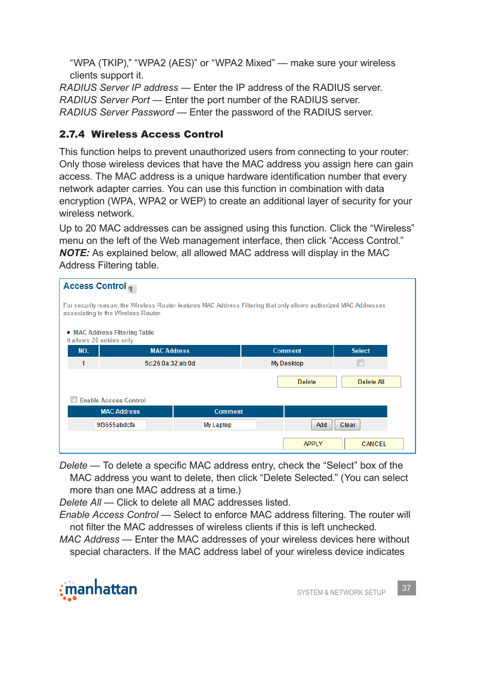 Manhattan 525480 150N Wireless Router - Manual User Manual | Page 37 / 64