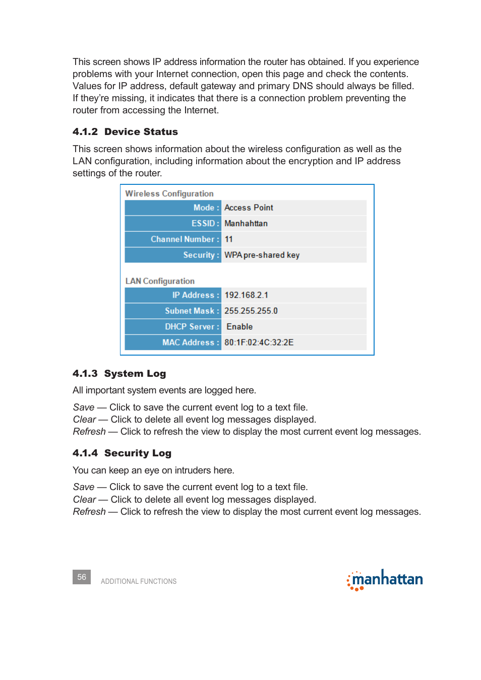 Manhattan 525480 150N Wireless Router - Manual User Manual | Page 56 / 64