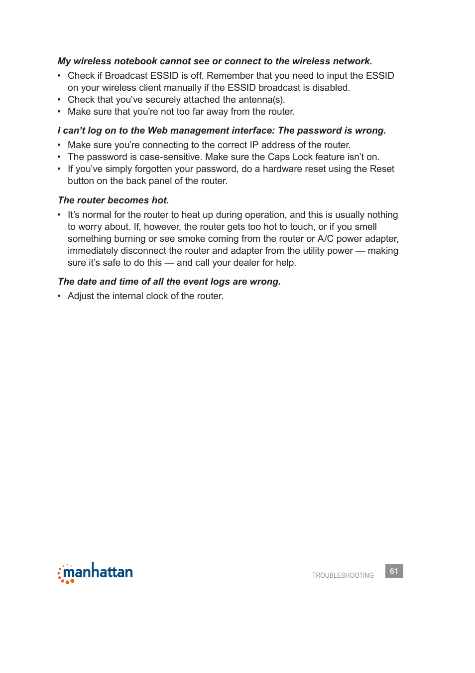 Manhattan 525480 150N Wireless Router - Manual User Manual | Page 61 / 64