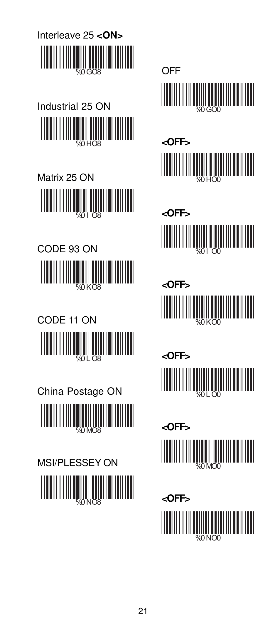 Ch.5 bar codes & others, 1 symbologies selection | Manhattan 401517 Contact CCD Barcode Scanner - Programming Manual User Manual | Page 24 / 80