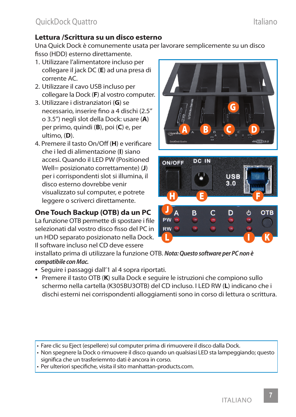 Manhattan 130370 QuickDock Quattro - Manual (Multi) User Manual | Page 7 / 12