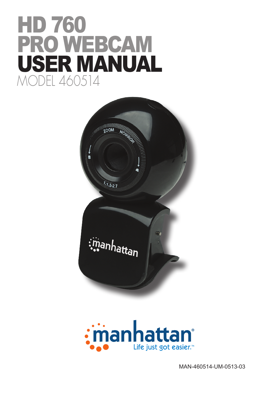 Manhattan 460514 HD 760 Pro Webcam - Manual User Manual | 11 pages