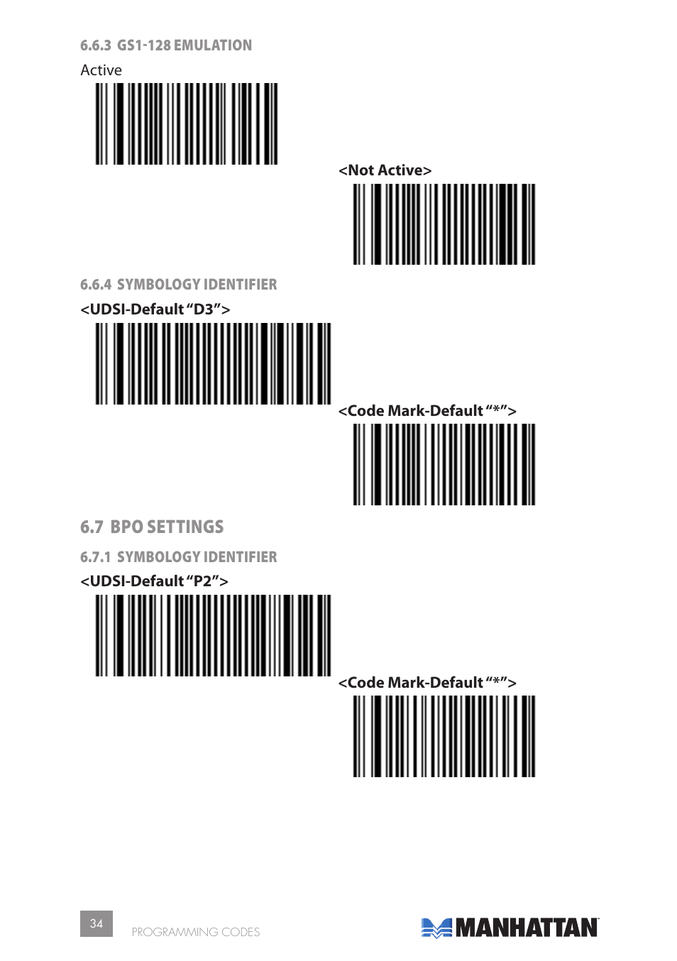 7 bpo settings | Manhattan 177603 2D Barcode Scanner - Manual User Manual | Page 34 / 80