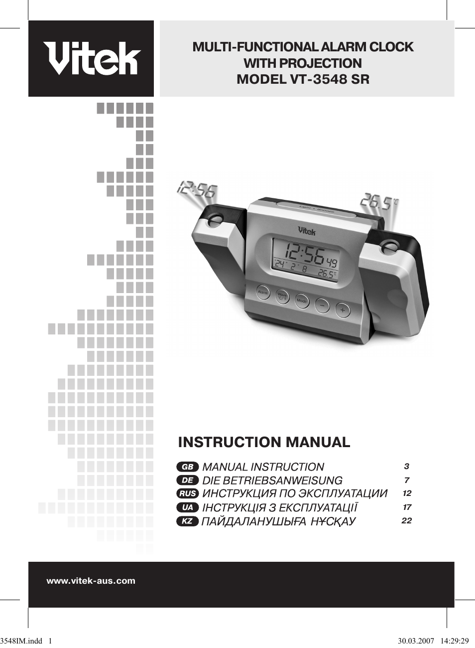 Vitek VT-3548 SR User Manual | 28 pages