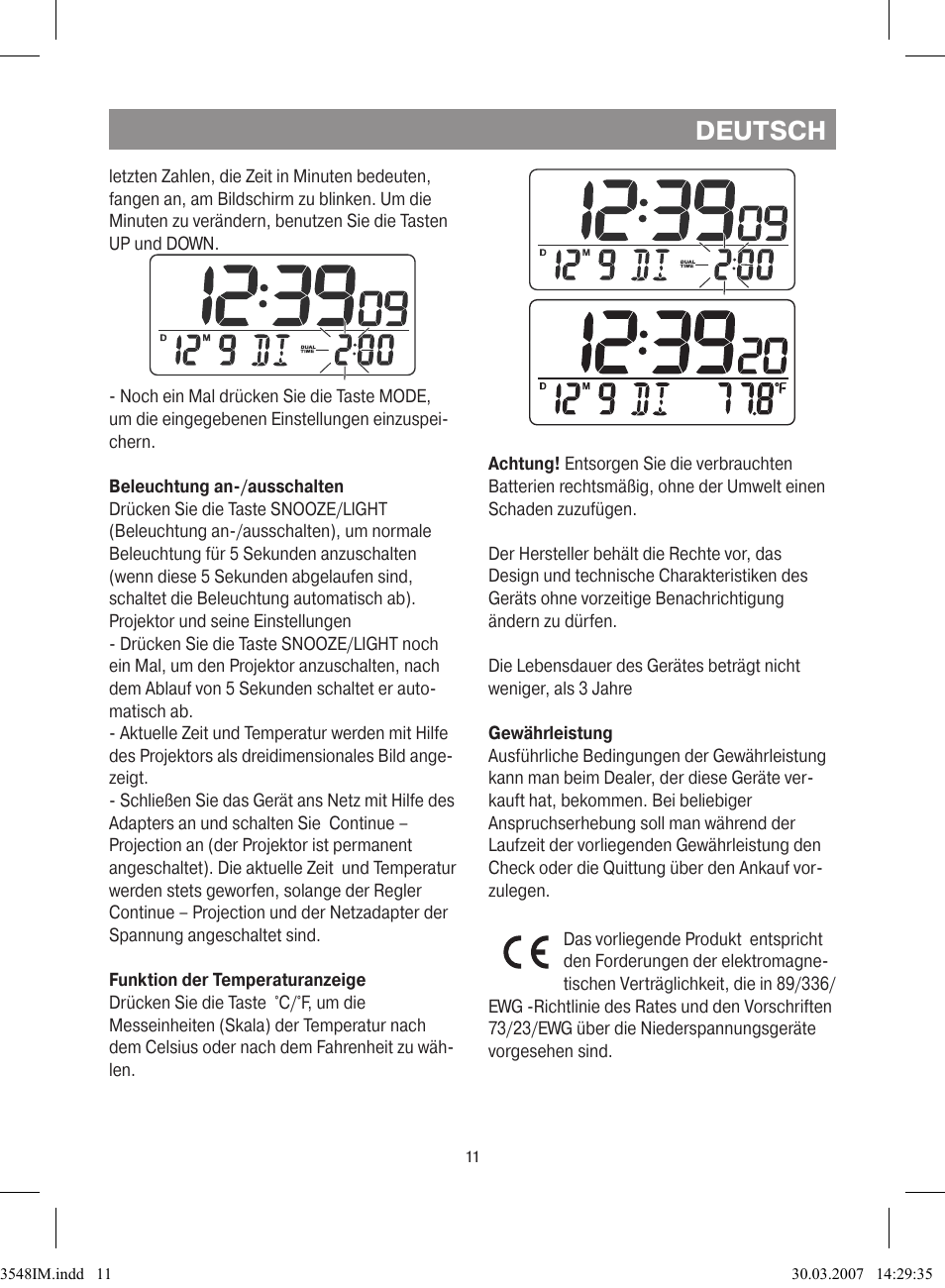 Deutsch | Vitek VT-3548 SR User Manual | Page 11 / 28