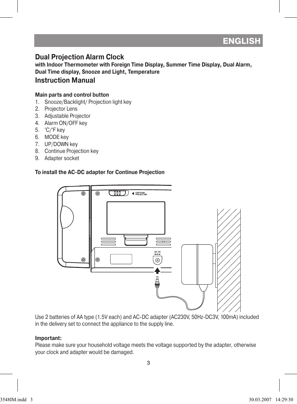 English | Vitek VT-3548 SR User Manual | Page 3 / 28