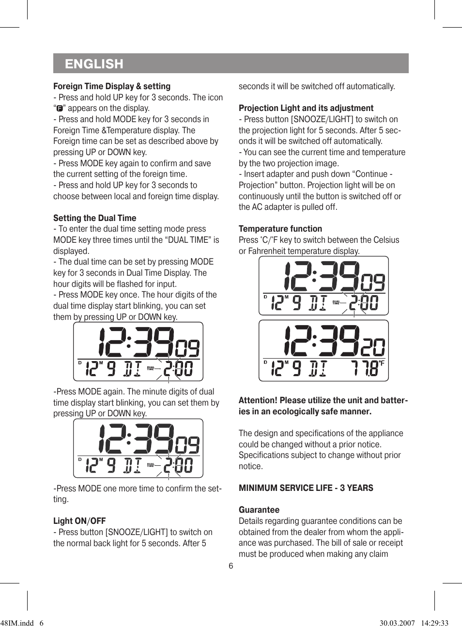 English | Vitek VT-3548 SR User Manual | Page 6 / 28