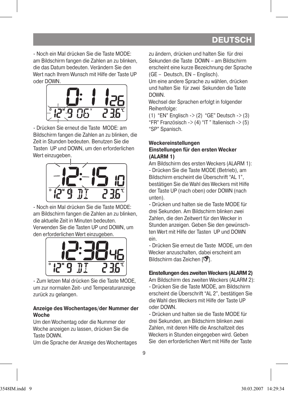 Deutsch | Vitek VT-3548 SR User Manual | Page 9 / 28